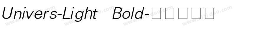 Univers-Light Bold字体转换